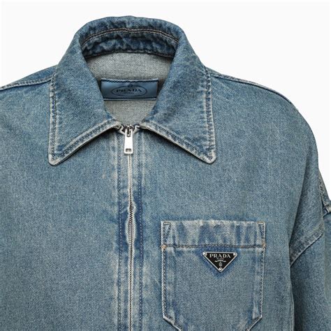 prada mid blue denim jacket